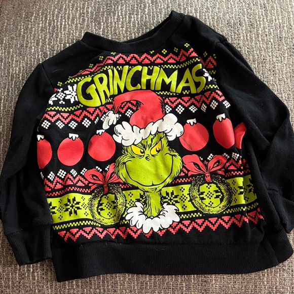 Dr. Seuss Grinchmas Kids Sweatshirt - Black, Red, and Green - Picture 1 of 2